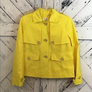 Calvin Klein Pea Coat Bright Yellow Jacket LNC